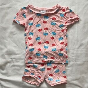 Tres Beau et Belle Fun Popsicle Kids Pajama Set - Pink, Red, White and Blue 3T